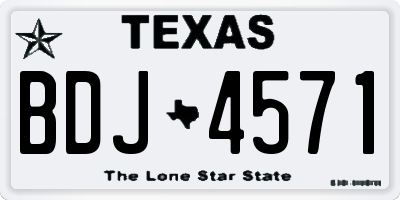 TX license plate BDJ4571