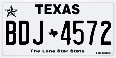 TX license plate BDJ4572