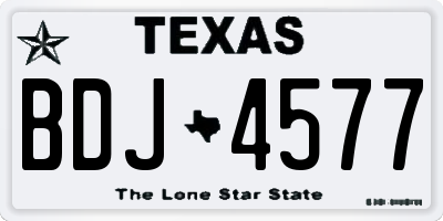 TX license plate BDJ4577