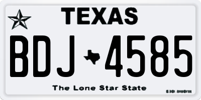 TX license plate BDJ4585