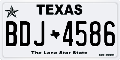 TX license plate BDJ4586