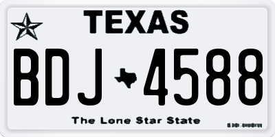 TX license plate BDJ4588