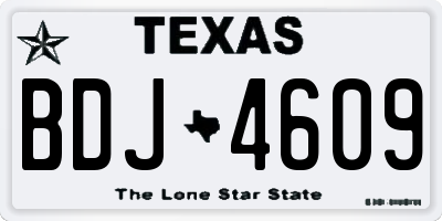 TX license plate BDJ4609