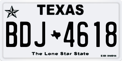 TX license plate BDJ4618