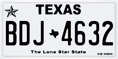 TX license plate BDJ4632