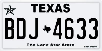 TX license plate BDJ4633