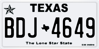 TX license plate BDJ4649