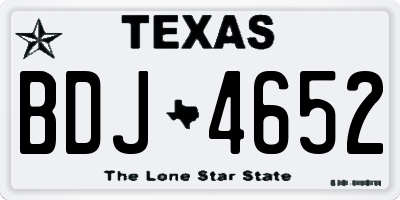 TX license plate BDJ4652