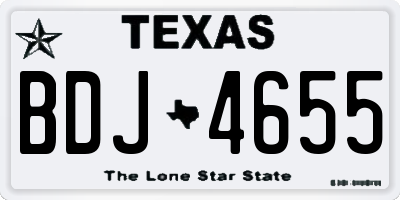 TX license plate BDJ4655