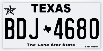 TX license plate BDJ4680