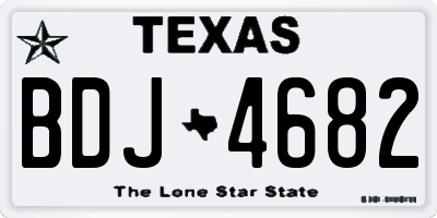 TX license plate BDJ4682