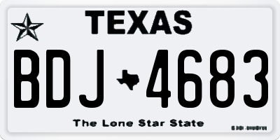 TX license plate BDJ4683