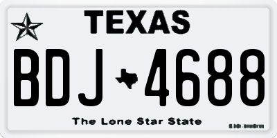 TX license plate BDJ4688