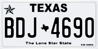TX license plate BDJ4690