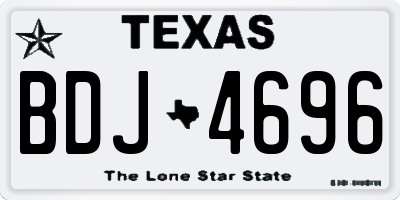 TX license plate BDJ4696