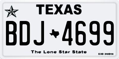 TX license plate BDJ4699