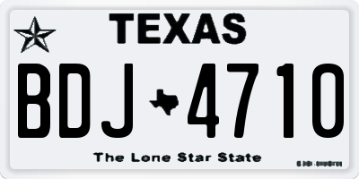 TX license plate BDJ4710