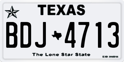 TX license plate BDJ4713