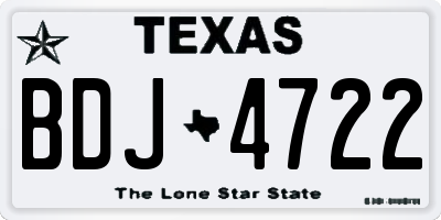 TX license plate BDJ4722
