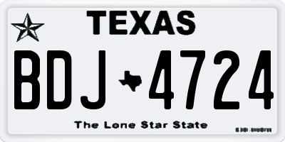 TX license plate BDJ4724