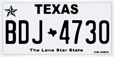 TX license plate BDJ4730