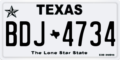 TX license plate BDJ4734