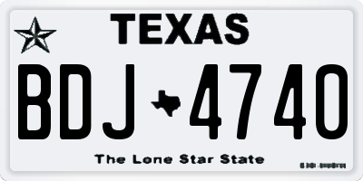 TX license plate BDJ4740
