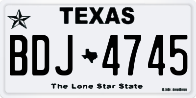 TX license plate BDJ4745