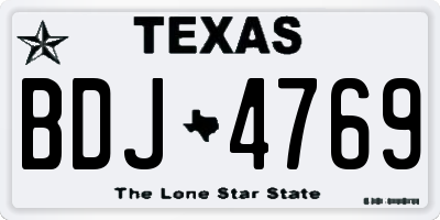 TX license plate BDJ4769