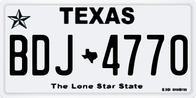 TX license plate BDJ4770