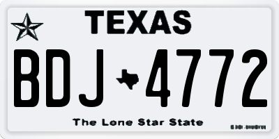 TX license plate BDJ4772