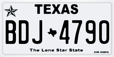 TX license plate BDJ4790