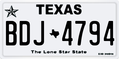 TX license plate BDJ4794