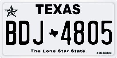 TX license plate BDJ4805