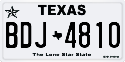 TX license plate BDJ4810