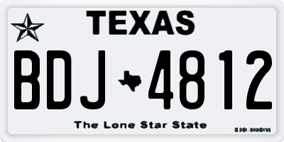 TX license plate BDJ4812