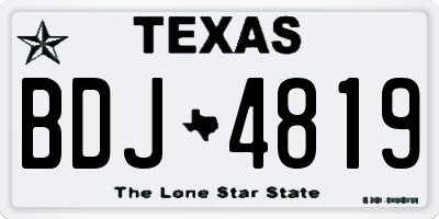 TX license plate BDJ4819