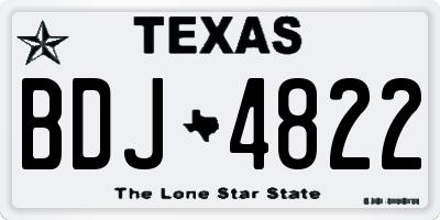 TX license plate BDJ4822