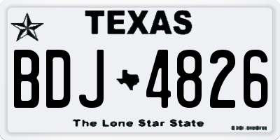 TX license plate BDJ4826