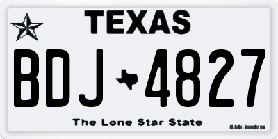 TX license plate BDJ4827