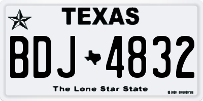 TX license plate BDJ4832