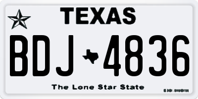 TX license plate BDJ4836