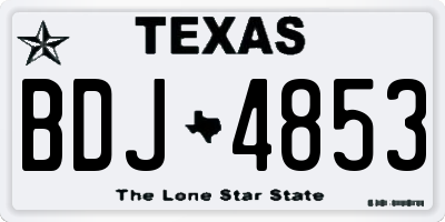 TX license plate BDJ4853
