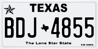 TX license plate BDJ4855