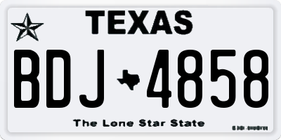 TX license plate BDJ4858