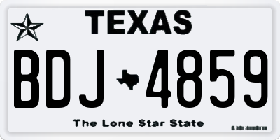 TX license plate BDJ4859