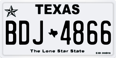 TX license plate BDJ4866
