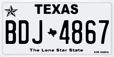 TX license plate BDJ4867