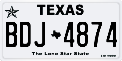 TX license plate BDJ4874