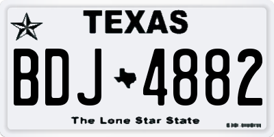 TX license plate BDJ4882